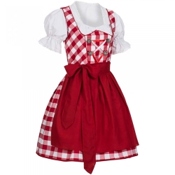 Check Design Dirndl In Red