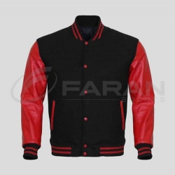 Leather Arms Wool Varsity