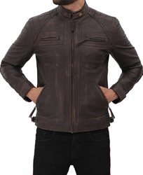 Customize Genuine Sheep Leather Made Waxed Jacket