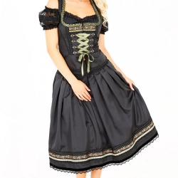 Black Cotton Made Dirndl