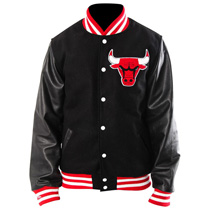 Custom Logo Embroidered Black Leather Varsity Jacket